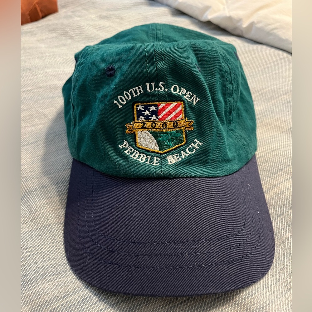 Pebble Beach USGA hat, one size, green in color